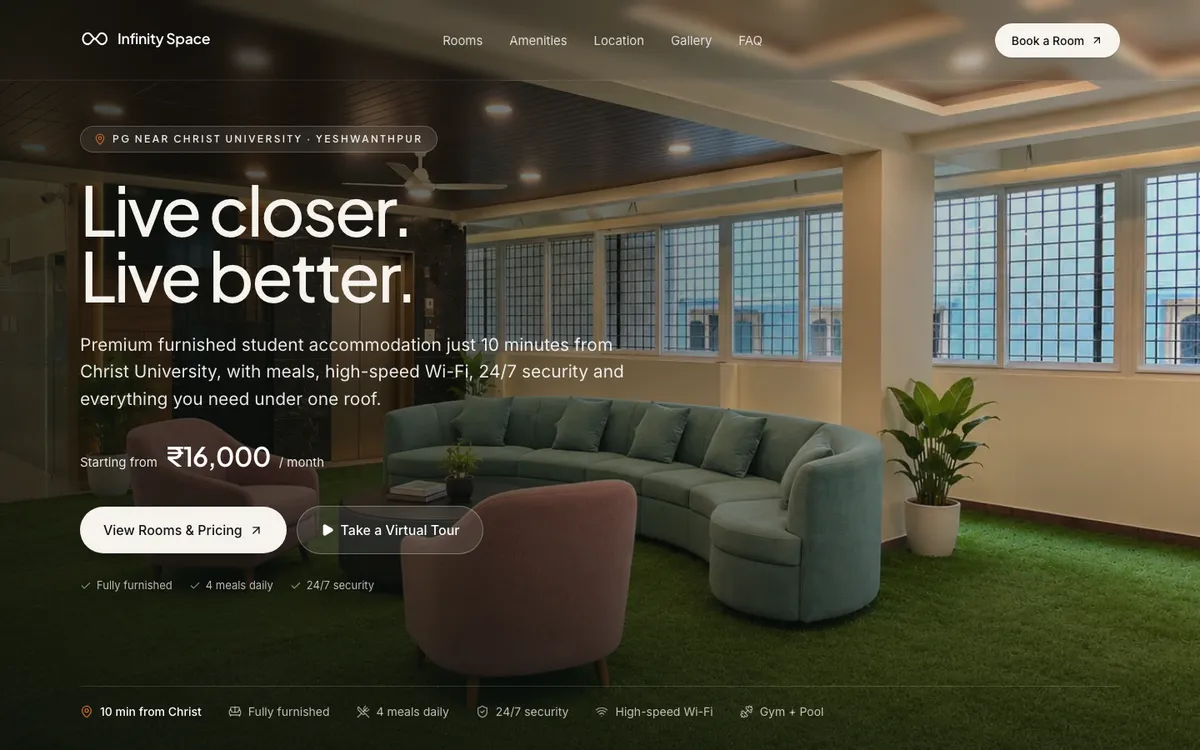 Infinity Space homepage